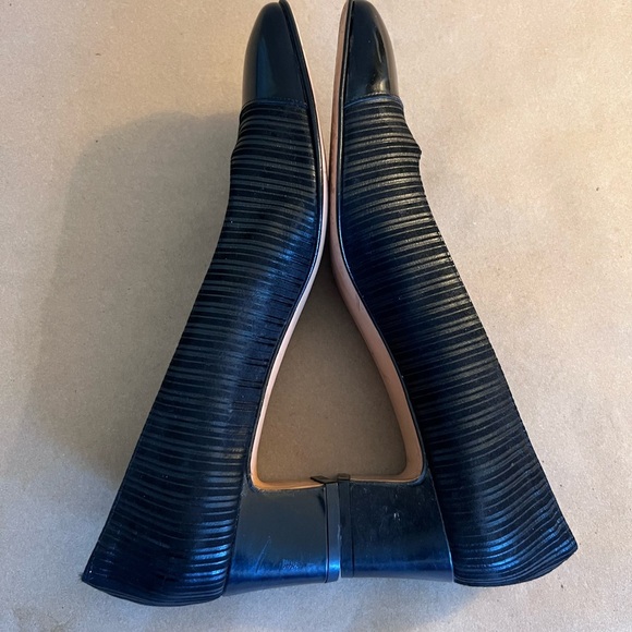 Salvatore Ferragamo Women’s Striped Block Heels Black Shoes Size 9 DQ68961 - Picture 4 of 9